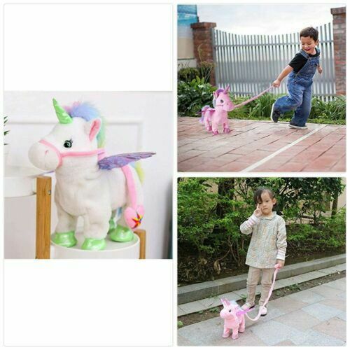 Electric Walking Unicorn Plush Toy Stuffed Animal Toy Electronic Music For Kids