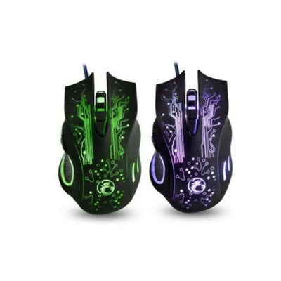 Gaming Mouse USB Optical 5500 Dpi 6 Buttons Wired Mice for Gamer Computer 7 LED