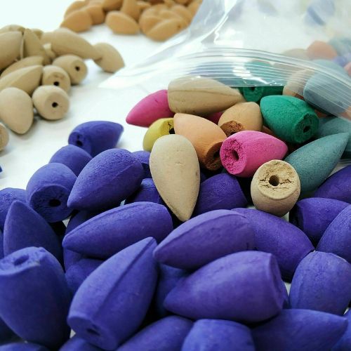 New Natural Back flow Smoke Scented Bullet Backflow Incense Cones Colorful