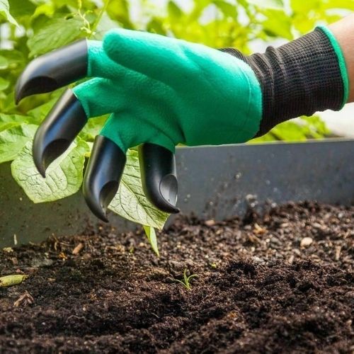 Digging Planting Gloves Garden Outdoor ABS Plastic Claws Gardening Green Gloves