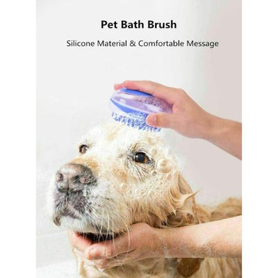 New Shower Bath Cleaning Grooming Silicone Brush Comb Hair Pet Dog Removal Tool