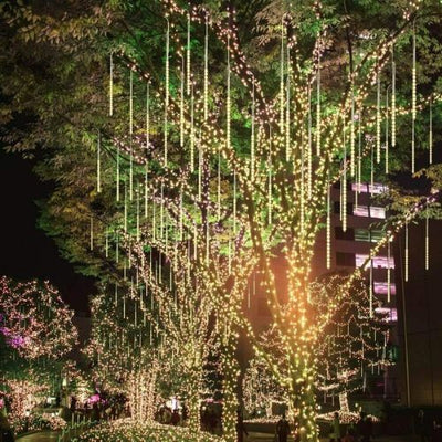 LED Meteor Shower Rain Lights Drop Icicle Snow Falling Raindrop Wedding Xmas Tre