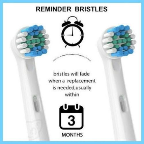 Electric Toothbrush Heads Oral B Compatible Replacement Brush x4 Precision Clean