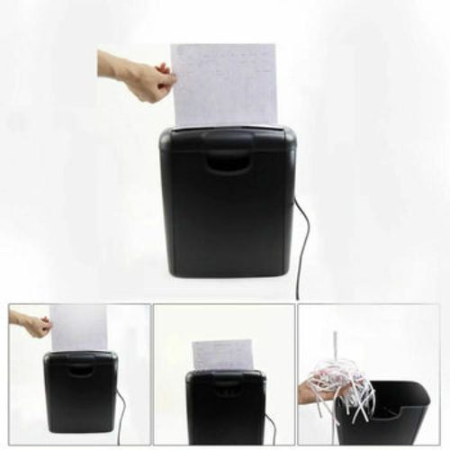 10L Bin Cutter Machine 6 Paper Shredder Strip Document Sheet Home & office 220V