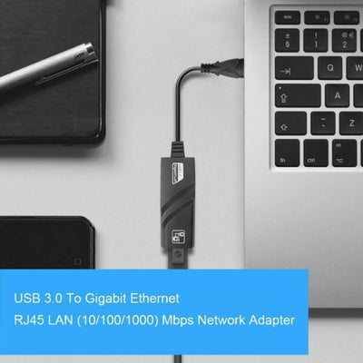 USB 3.0 to Ethernet Adapter 10/100/1000 Mbps Network RJ45 LAN for PC Laptop Mac