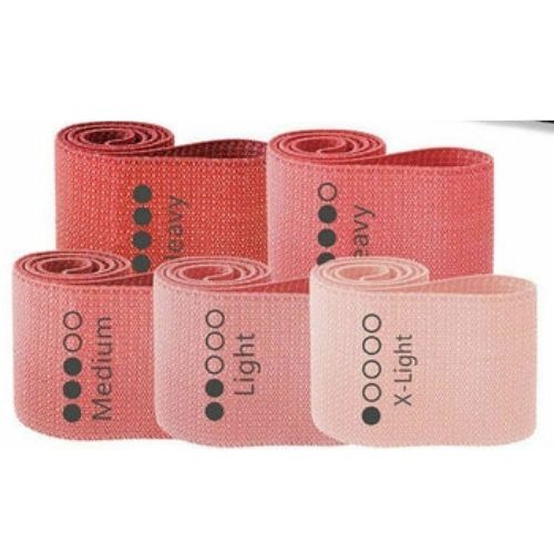 Exercise Resistance Loop Bands 5pcs/Pack With Diferrent Weight size Level (Pink)