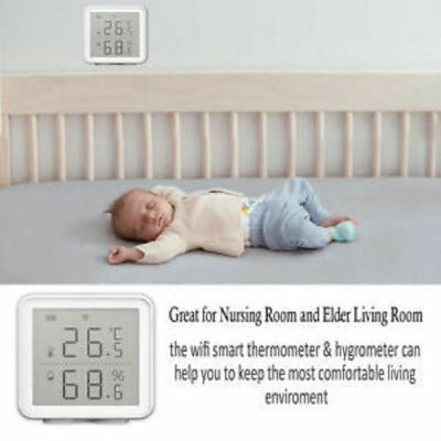 WiFi Smart Temperature Humidity Sensor Meter Hygrometer Thermometer Monitor Tuya