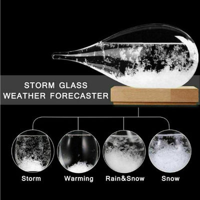 Storm Glass Water Drop Weather Forecast Base Predictor Monitor Bottle Home S/M