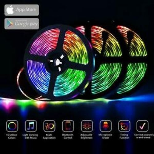 RGB LED STRIP LIGHTS (5/10/20M) IP65 5050 60LEDS/M 12V+44 KEY IR CONTROLLER CA🔥