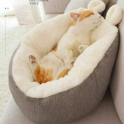 Cat Bed for Indoor Cats Durable Comfy Kitten Puppy Nest Washable Non-slip Bottom