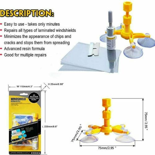 Automotive Glass Nano Repair Fluid Fix Car Windshield Resin Chip Window Crack