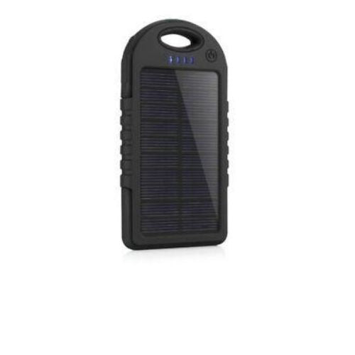 Portable External 5000mAh Waterproof Solar Charger Dual USB Battery Power Bank