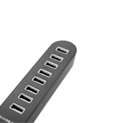 8 Port USB 2.0 Data HUB High Speed Splitter Extender Built-In USB Cable