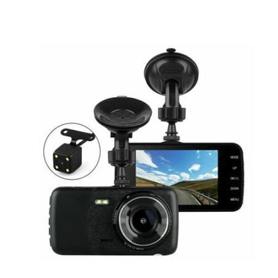4" Dual Lens Car DVR Dashboard Camera Dash Cam 1080P Front and Rear 170°Recorder
