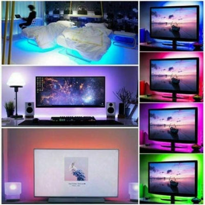 LED Strip Lights TV Backlight 3M RGB USB Powered Multi Colored CHANGING for TV