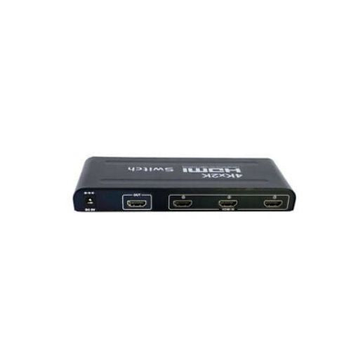 HDMI Switch 4K 1080P HDTV 3 In 1 Out Aluminum with Remote Control Power 3 Port