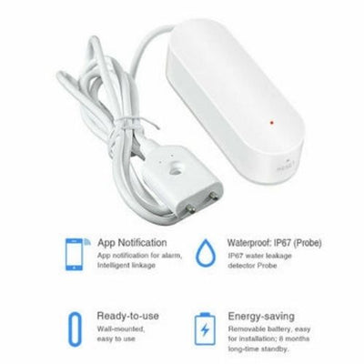 Tuya Smart WiFi Water Leak Sensor Flood Leakage Level Alarm Overflow Detector CA