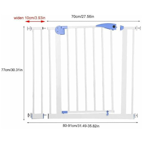 Baby Children Safety Gate Door Auto Close Easy Locking Stair Pet Protection Gate