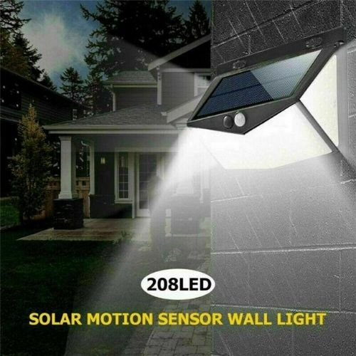 Solar Sensor Wall Light 208LED Motion Lights Outdoor Security Lamp Waterproof