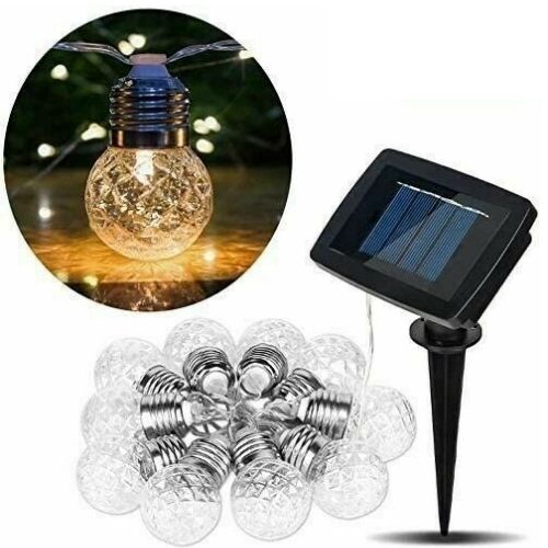 20 LED Solar String Lights Patio Party Yard Garden Wedding Waterproof Outdoor