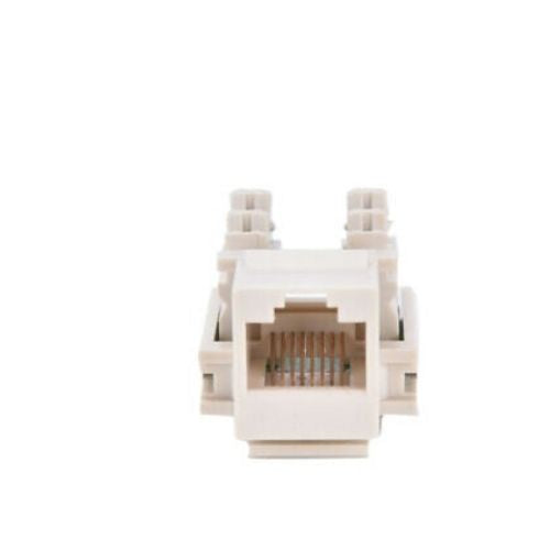 Keystone Jack Cat5e White Network Ethernet 110 Punchdown 8P8C RJ45