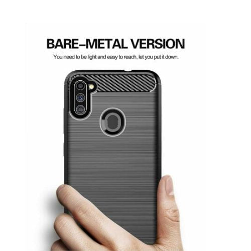 For Samsung Galaxy A11 Case - Shockproof Carbon Fiber TPU Heavy Duty Cover