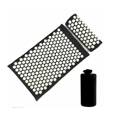 New Yoga Acupressure Massage Mat + Pillow Spiky Pain Stress Soreness Relax Body