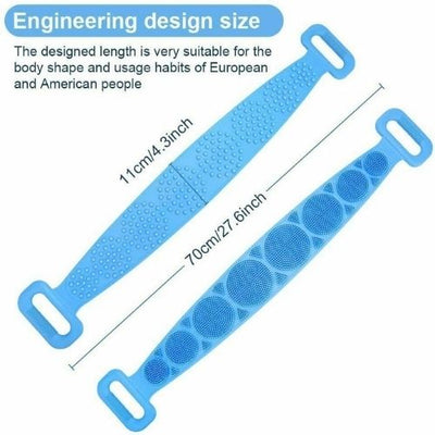 Lengthen Bath Silicone Back Scrubber Shower Body Brush Back Massage Body Clean