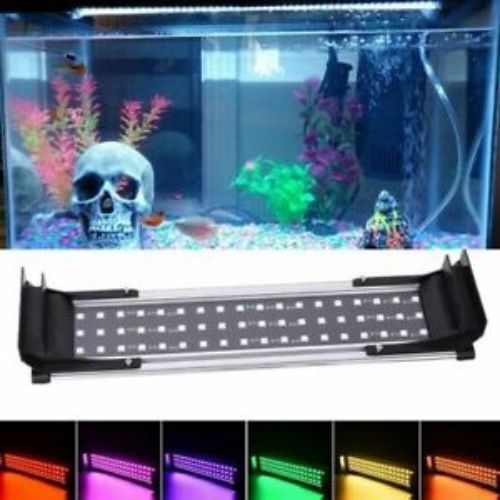 Aquarium Fish Tank, Multi Color LED USB Aquarium Light Desk Bracket Lamp 144Leds