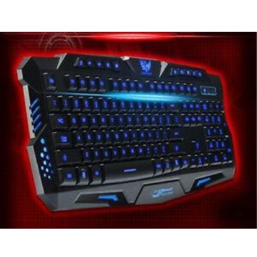 Backlit Pro Gaming USB Keyboard Multimedia Illuminated Color LED USB Wired