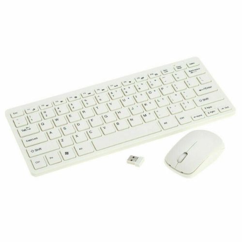 2.4GHz Ultra Slim Wireless Keyboard and mouse Combo White Color For PC Laptop