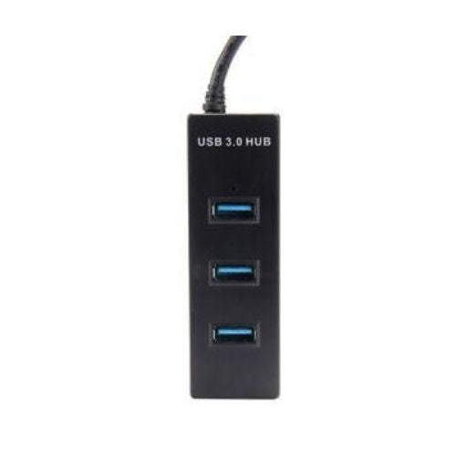 4 Port USB 3.0 Hub 5Gbps Portable Compact for PC Mac Laptop Notebook Desktop BK