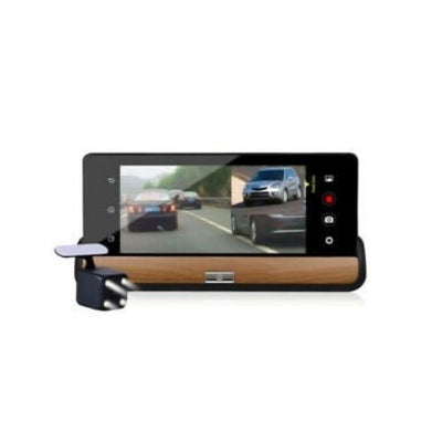 Car Cam Dual Dash Camera Driving Recorder GPS Navigation 7 In LCD Android WiFi