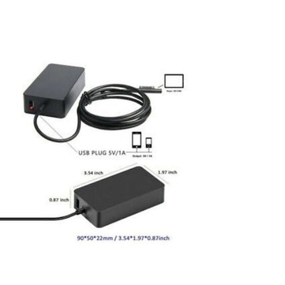 Power Adapter for Surface Pro Laptop 36W with USB Charging Port Charger