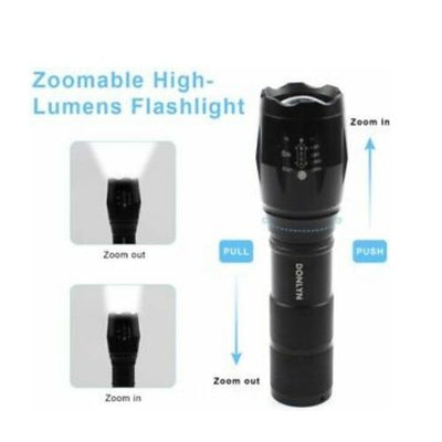 NEW 20000LM Tactical LED 5 Modes Flashlight Zoomable Lamp Light Military Torch