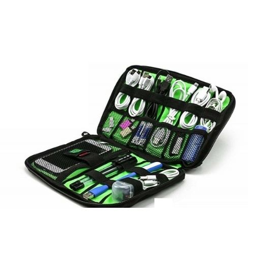 USB Drive Organizer Quality Bag Portable Insert Case Electronic (9.5 x 7 inch)