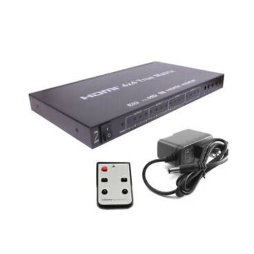 4x4 HDMI True Matrix Switch Splitter Selector Remote Control 3D 1080P 4 in 4 Out