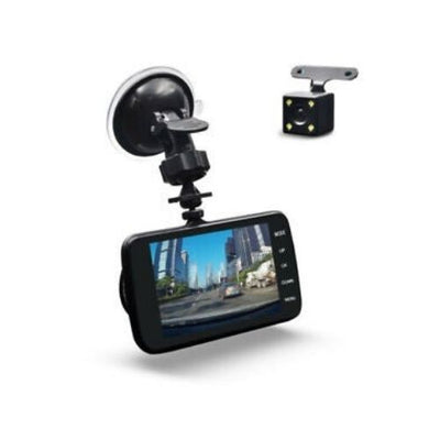 Dash Cam Driving Recorder DVR Dual Camera 4 Inch LCD Vehicle Black Box Monitor