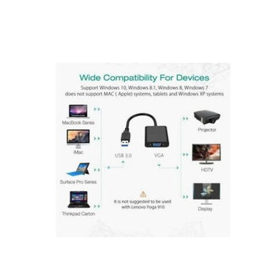 USB 3.0 to VGA Converter External Video Adapter Multi-Display Graphic Card