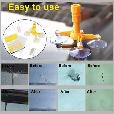 Automotive Glass Nano Repair Fluid Car Windshield Screen Resin Crack Tool Kit