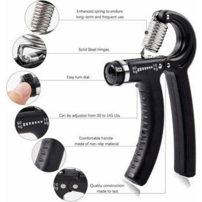 Sport Hand Grip Strengthener Adjustable Forearm Wrist Finger Exercise Trainer CA