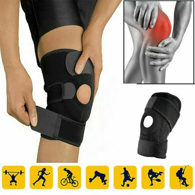 Adjustable Knee Brace Fastener Patella Support Gym Black Relief Strap Protection