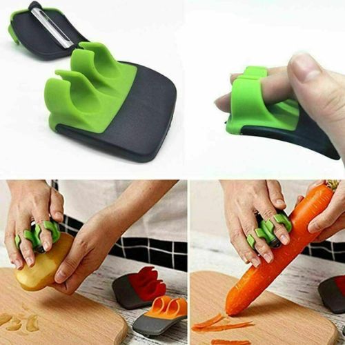 New Fruit Peeler Double Finger Cutter Blade Slicer Grater Soft Vegetable Peeler