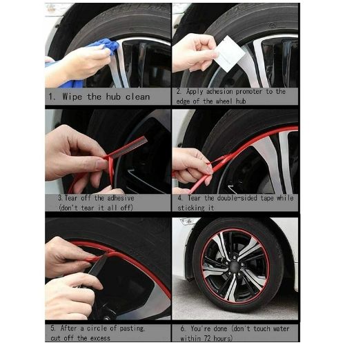 Car Wheel Protection Rim Tire Guard Sticker Rubber Strip Tire Care Protector CA