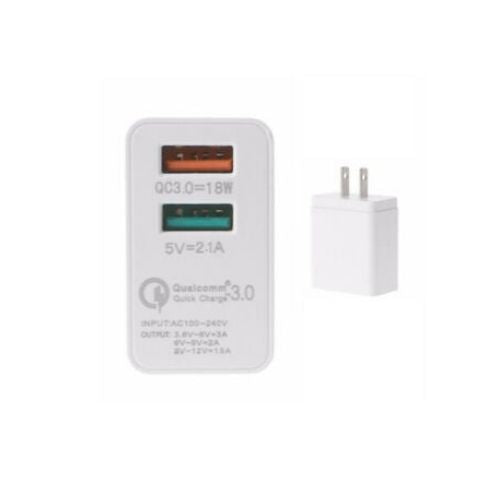 QC 3.0 USB AC Fast Charger 2 Port Universal Wall Quick Charging Travel Plug