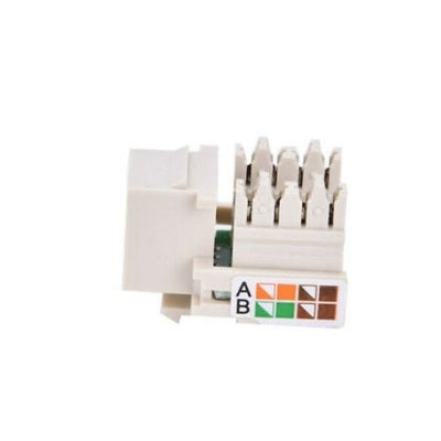 Keystone Jack Cat5e White Network Ethernet 110 Punchdown 8P8C RJ45