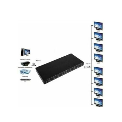 4K HDMI Splitter Video Distributor Repeater 1 In 8 Out for Xbox Laptop PC To TV