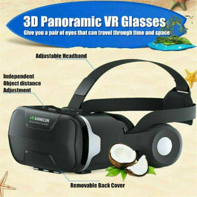 NEW!! VR Glasses Headset BOX Virtual Reality 3D for iPhone 11 XS (4.7-6.5 inch)