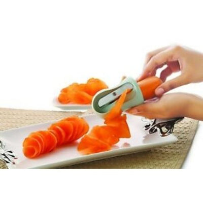 Vegetable Carrot Curler Steel Blade Sharpener Peeler Kitchen Gadget Slicer Tool