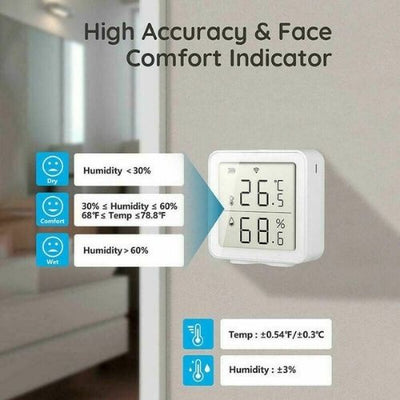 Digital LCD Humidity Temperature Sensor Wireless WIFI SmartHome Thermometer CA